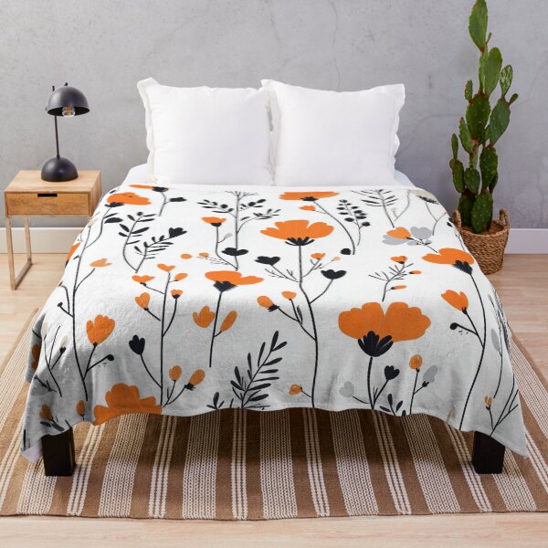 Item preview, Orange flower pattern designed and sold by Milega.