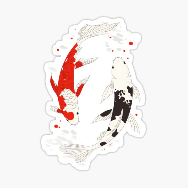 Vista previa del artículo con la obra «Tui y La - Yin y Yang Koi», diseñado y vendido por xiao xuans.