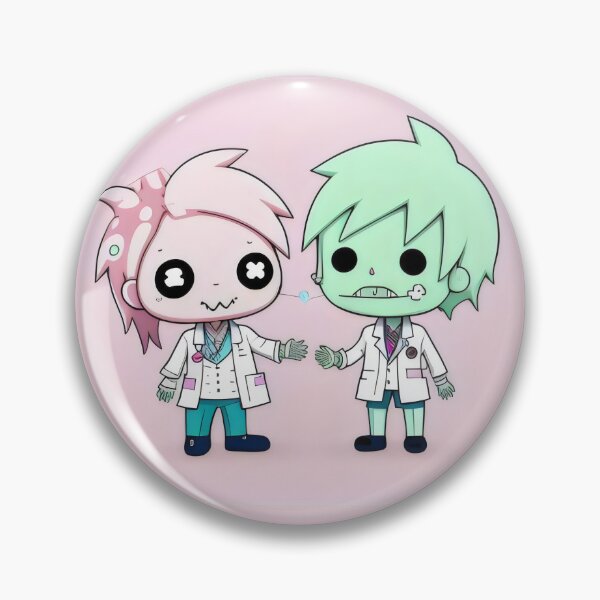 Item preview, Adorable Zombie Doctors Duo in Love-Themed Medical Art designed and sold by Cherry-Cat.