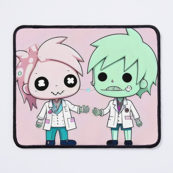 Item preview, Adorable Zombie Doctors Duo in Love-Themed Medical Art designed and sold by Cherry-Cat.