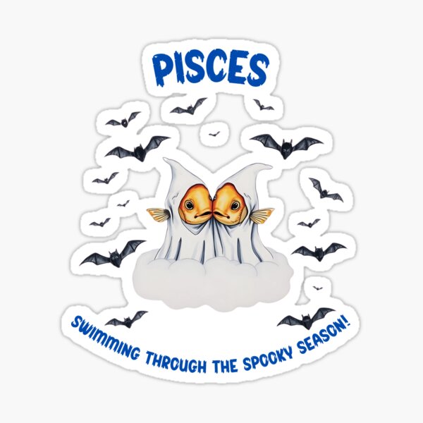 Item preview, Pisces Swimming Through The Spooky Season designed and sold by TestudoDesign.
