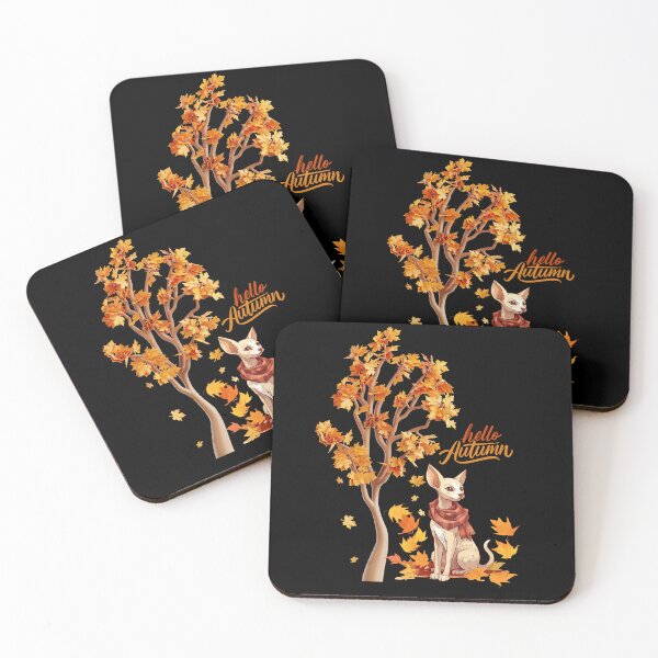 Item preview, Cat Leaf Fall Tree Hello Autumn.Oriental Cat. designed and sold by JAGA-ALIME.