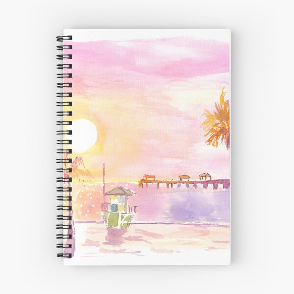 Item preview, Romantic Clearwater FL Beach Pier at Sunset designed and sold by artshop77.