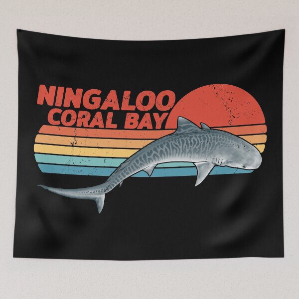 Artikelvorschau, Tigerhai Ningaloo Coral Bay entworfen und verkauft von NicGrayGraphic.