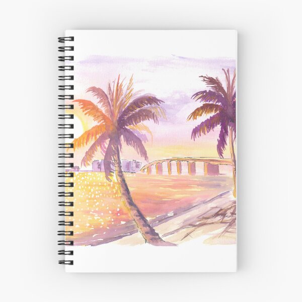 Item preview, Bird Key Sarasota Sunset Scene with Palms and Causeway designed and sold by artshop77.