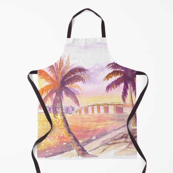 Item preview, Bird Key Sarasota Sunset Scene with Palms and Causeway designed and sold by artshop77.