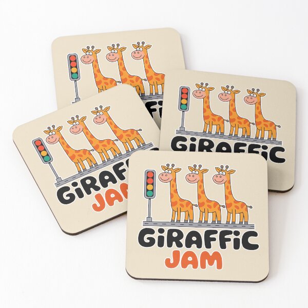 Item preview, Giraffic Jam Funny Giraffe Traffic Light Cartoon Design designed and sold by Witsprings.
