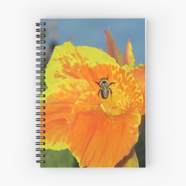 Item preview,  Bee Flower Photo Orange Yellow Lily Insect designed and sold by natureinfocus.