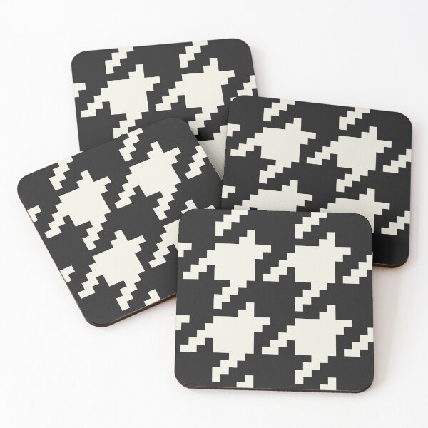 Item preview, Houndstooth Duotone Pixel Pattern (Charcoal & Cream) designed and sold by avperth.