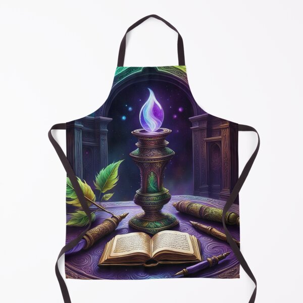 Item preview, Mystic Scribe’s Sanctuary: Fantasy Spellbook and Glowing Flame designed and sold by Ophelia's Bazaar.