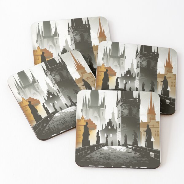 Item preview, Prague Vintage Travel Poster designed and sold by TravelerRat.