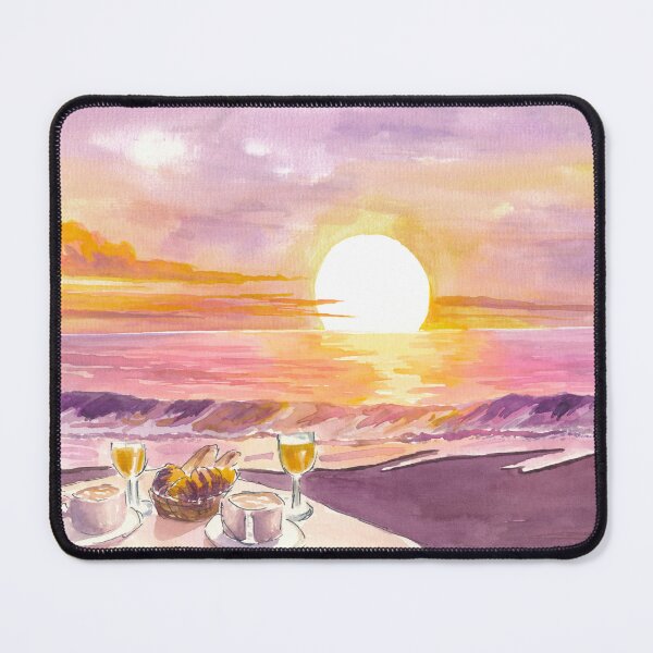 Item preview, Beach Breakfast Romance with Golden Ocean Sunrise designed and sold by artshop77.