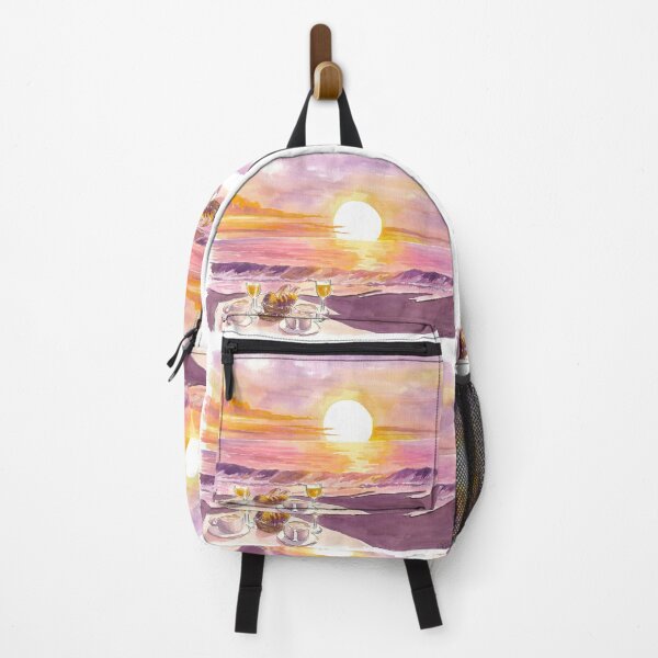 Item preview, Beach Breakfast Romance with Golden Ocean Sunrise designed and sold by artshop77.