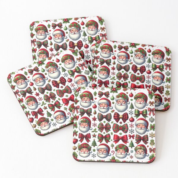 Item preview, Vintage Santa Cheer: Holiday Bows and Festive Joy. designed and sold by Linework Studio.