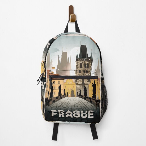 Item preview, Prague Vintage Travel Poster designed and sold by TravelerRat.