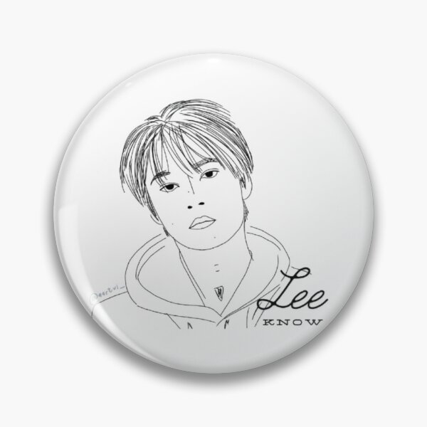 Item preview, Lee Know - Black Lineart w/ name designed and sold by itsaiaaa.