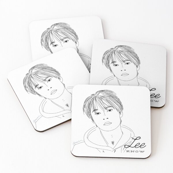 Item preview, Lee Know - Black Lineart w/ name designed and sold by itsaiaaa.