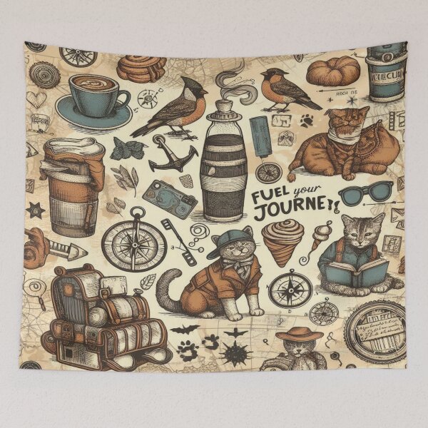 Item preview, Vintage Coffee Adventure designed and sold by Imaginarium of Chaos falcon88 .