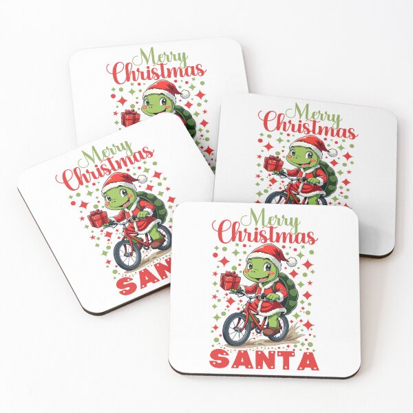 Item preview, Tortoise Santa Riding Bicycle Merry Christmas Holiday  designed and sold by BDLuck2021.