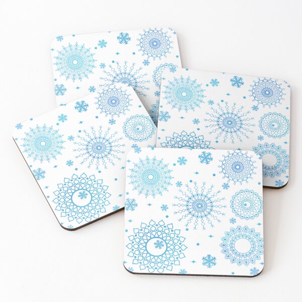 Item preview, Snowy Mandalas in Gradient Blue  designed and sold by JaygiesDesign.