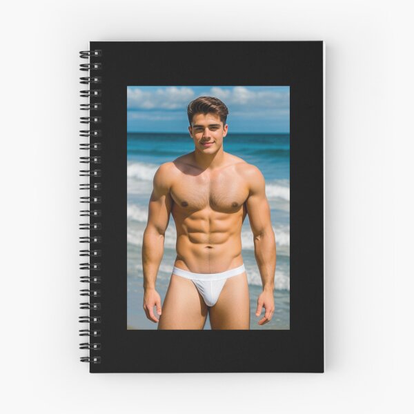 Item preview, College Male Model in White Thong at a Beach designed and sold by Bodies of Males.
