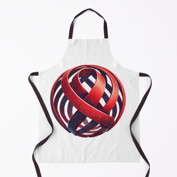 Item preview, Abstract Red Ribbon Sphere – Global Awareness and Unity Design designed and sold by Pattamo1.