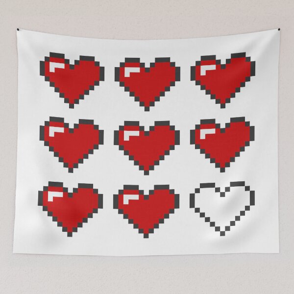 Item preview, pixel hearts 9 lives designed and sold by tristanmillward.