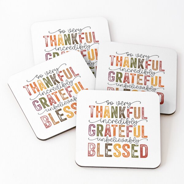 Item preview, Thankful Grateful Blessed Fall Thanksgiving designed and sold by Ellisen Prints.