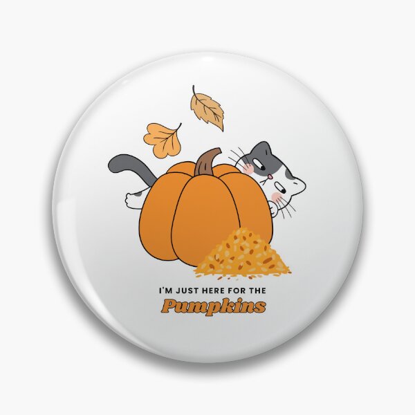 Item preview, "I'm just here for the pumpkins " | "Autumn Whiskers" – The Purrfect Fall Design!  designed and sold by shopfindingbeni.