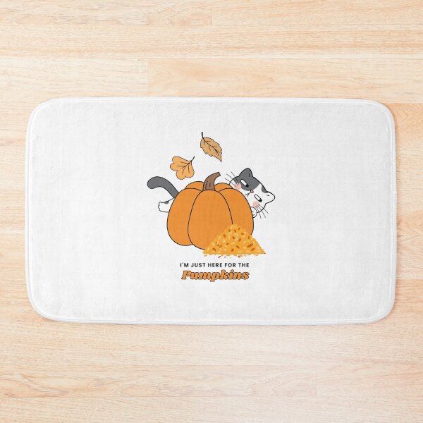 Item preview, "I'm just here for the pumpkins " | "Autumn Whiskers" – The Purrfect Fall Design!  designed and sold by shopfindingbeni.