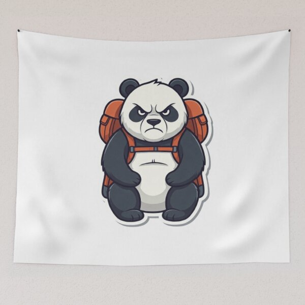 Item preview, Grumpy Panda Backpacke designed and sold by StickersRyous.