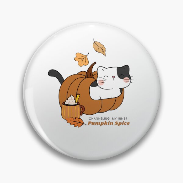 Item preview, "Channeling my inner pumpkin spice " | "Autumn Whiskers" – The Purrfect Fall Design!  designed and sold by shopfindingbeni.