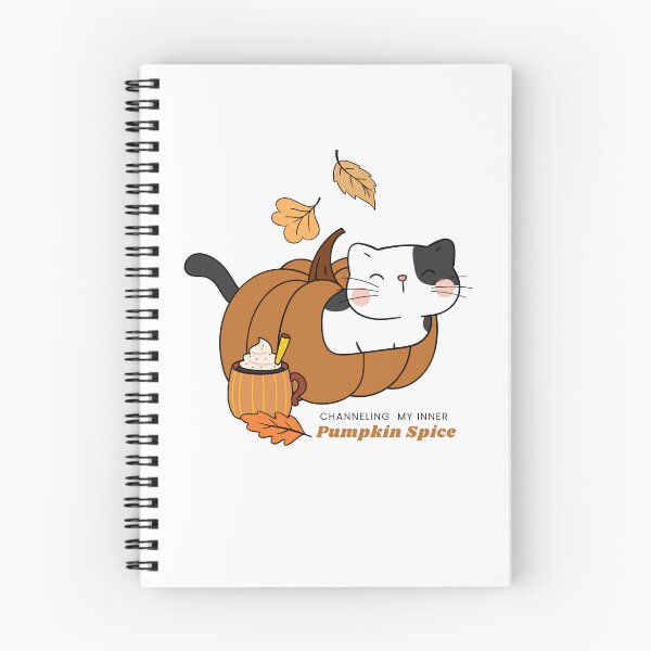 Item preview, "Channeling my inner pumpkin spice " | "Autumn Whiskers" – The Purrfect Fall Design!  designed and sold by shopfindingbeni.