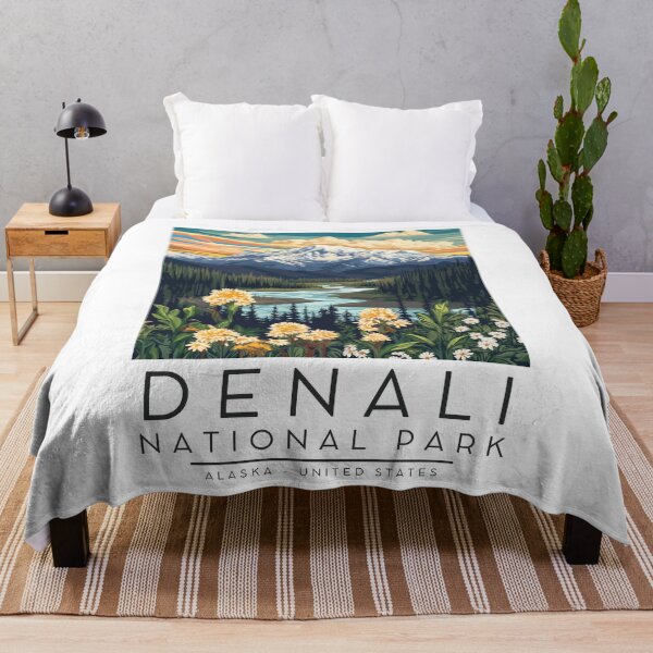 Item preview, A Vintage Illustration of Denali National Park - Alaska - United States designed and sold by GoodOldVintage.