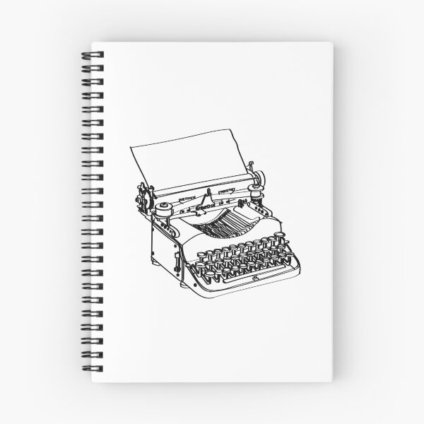 Item preview, Retro Typewriter Fine Line Sketch designed and sold by katelsandpeach.