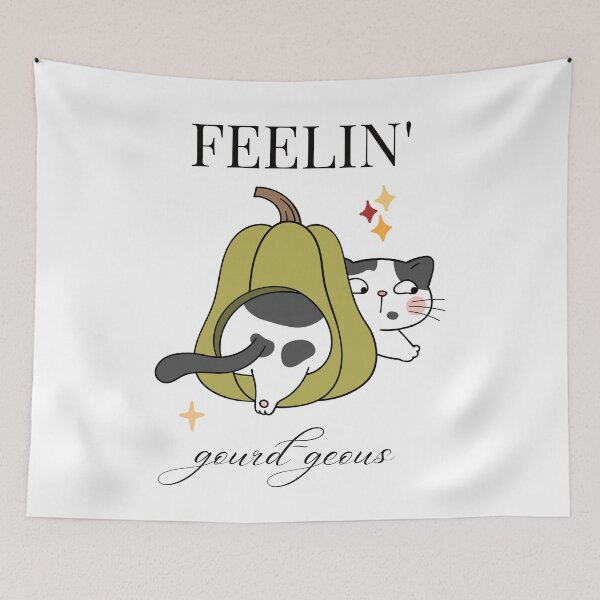 Item preview, "Feelin' gourd-geous" | "Autumn Whiskers" – The Purrfect Fall Design!  designed and sold by shopfindingbeni.