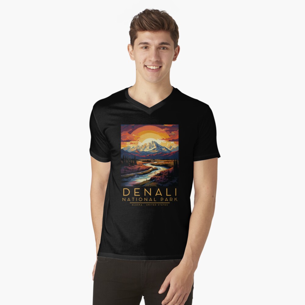 Vista previa del artículo con la obra «Camiseta de cuello en V», diseñado y vendido por GoodOldVintage.