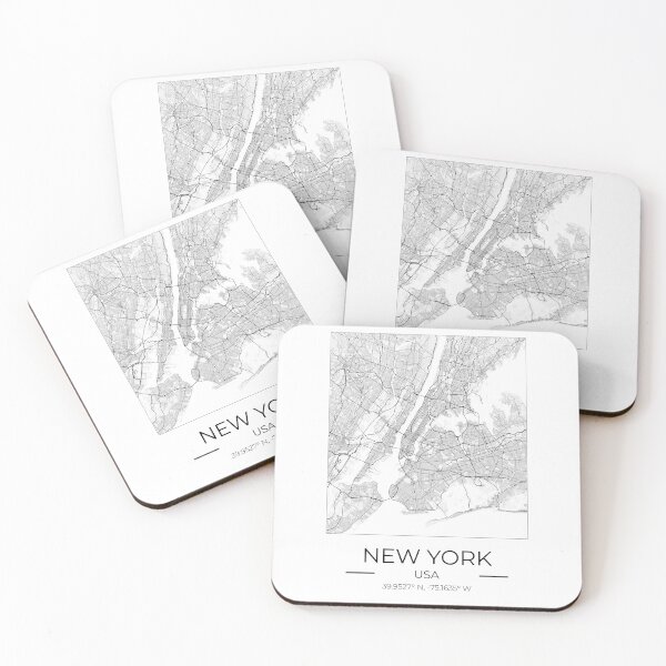 Item preview, New York Map Square designed and sold by HARTisanDesigns.
