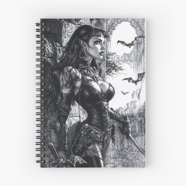 Item preview, Dark Elegance: Enigmatic Female Elf Warrior Art designed and sold by Very Peculiar.