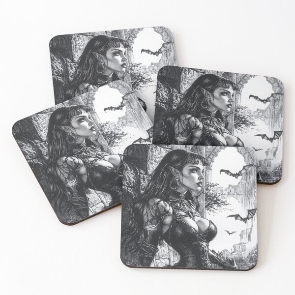 Item preview, Dark Elegance: Enigmatic Female Elf Warrior Art designed and sold by Very Peculiar.
