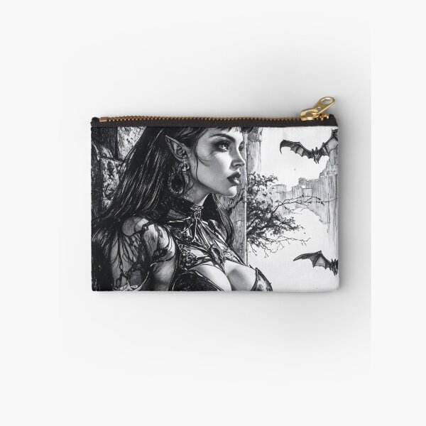 Item preview, Dark Elegance: Enigmatic Female Elf Warrior Art designed and sold by Very Peculiar.