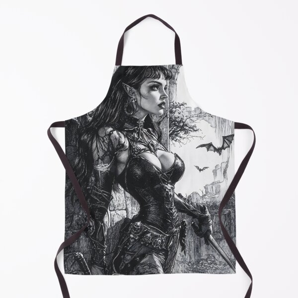 Item preview, Dark Elegance: Enigmatic Female Elf Warrior Art designed and sold by Very Peculiar.