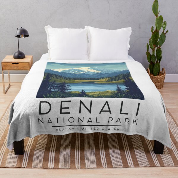 Item preview, A Vintage Illustration of Denali National Park - Alaska - United States designed and sold by GoodOldVintage.