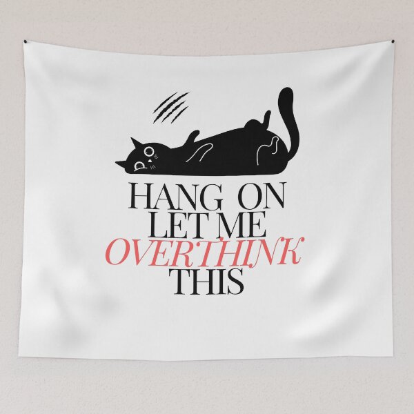 Item preview, "Let Me Overthink This" – Black Cat Design designed and sold by shopfindingbeni.