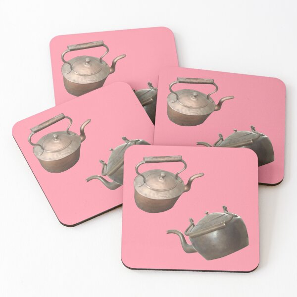 Item preview, Antique Bells and Copper Kettles on Blush Pink designed and sold by Art in My Loft.