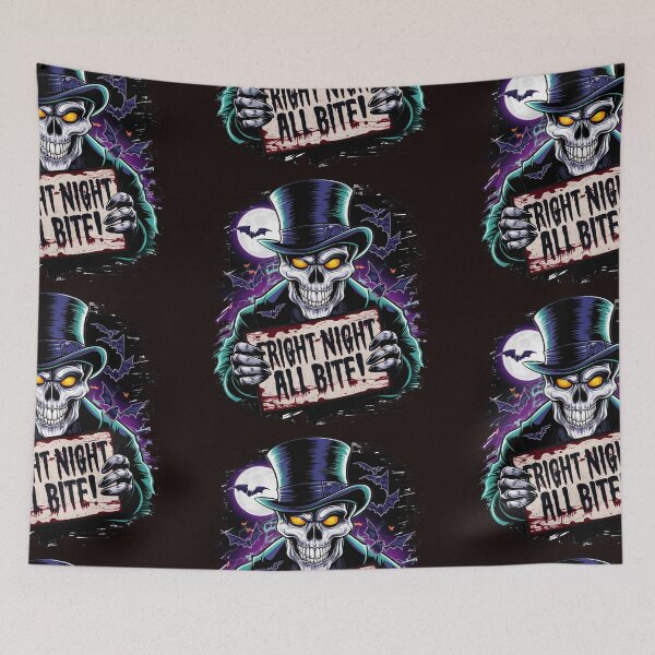 Item preview, Fright Night All Bite –  Skelton Halloween Design designed and sold by asprse.