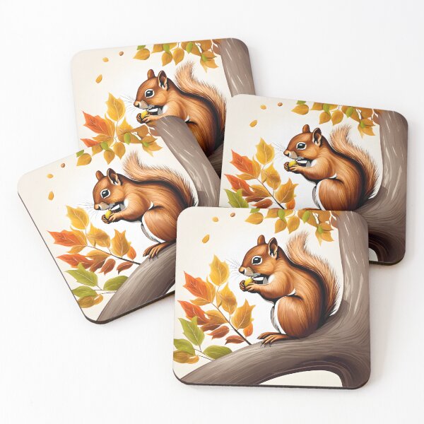 Item preview, Fluffy-Tailed Squirrel Eating Nuts – Adorable Nature Design for Animal Lovers designed and sold by InwzaDesign.