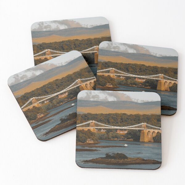 Item preview, Menai Suspension Bridge Autumn Sunset designed and sold by duncan1980uk.