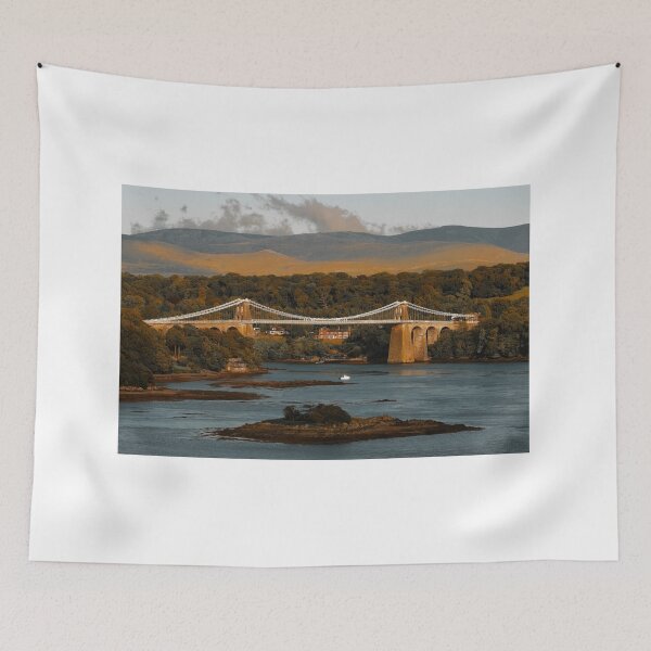 Item preview, Menai Suspension Bridge Autumn Sunset designed and sold by duncan1980uk.