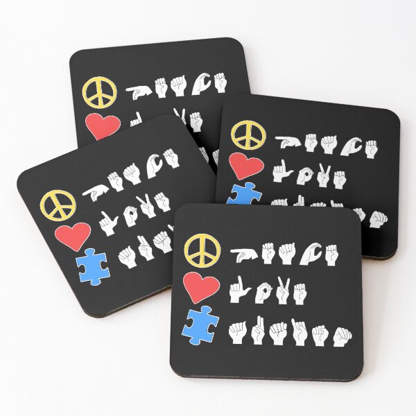 Item preview, ASL Peace Love Autism I designed and sold by Lemon Pepper.